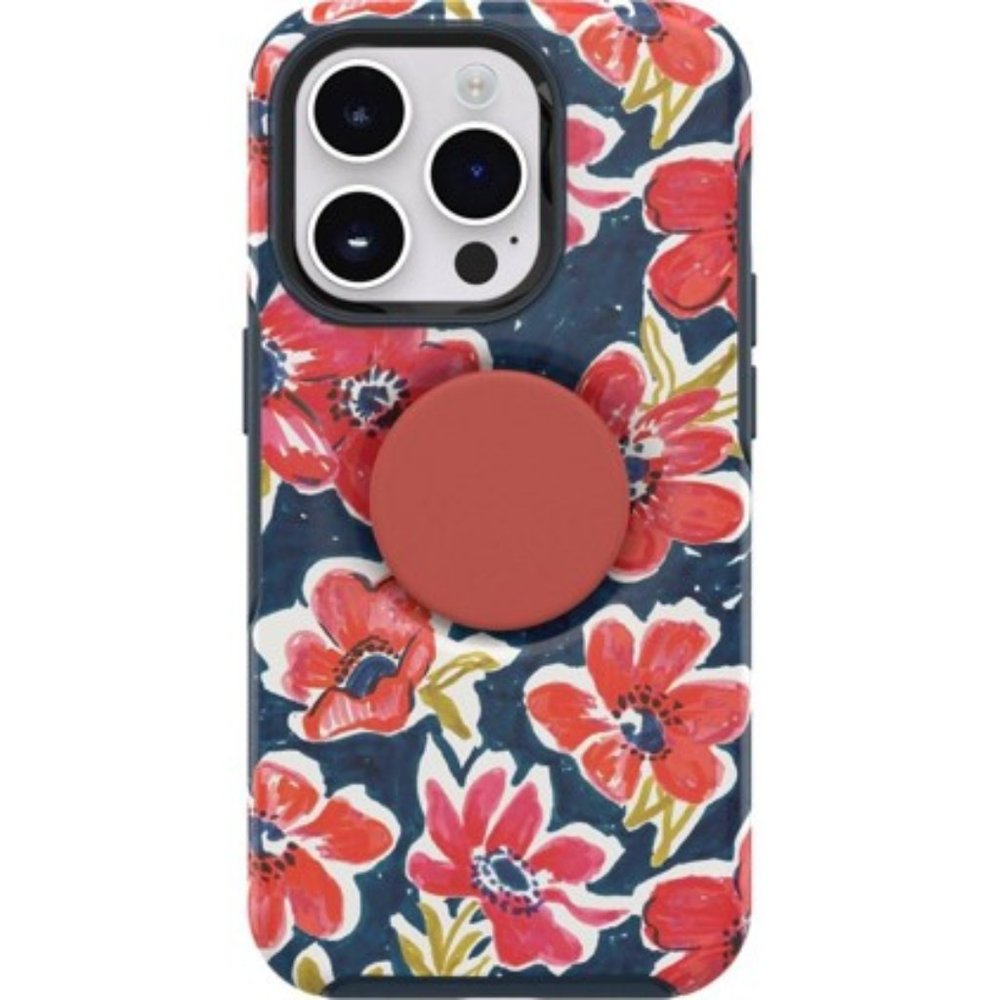 OtterBox + Pop Socket Symmetry Series Case for iPhone 14 Pro Flowerrama NWT
